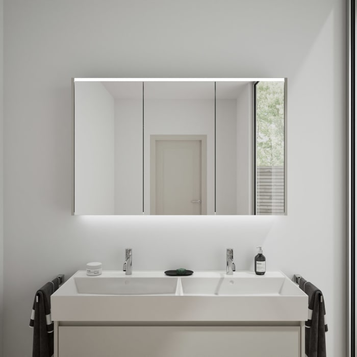 burgbad Devio Spiegelschrank 120 x 76,5 cm, Doppeltür rechts