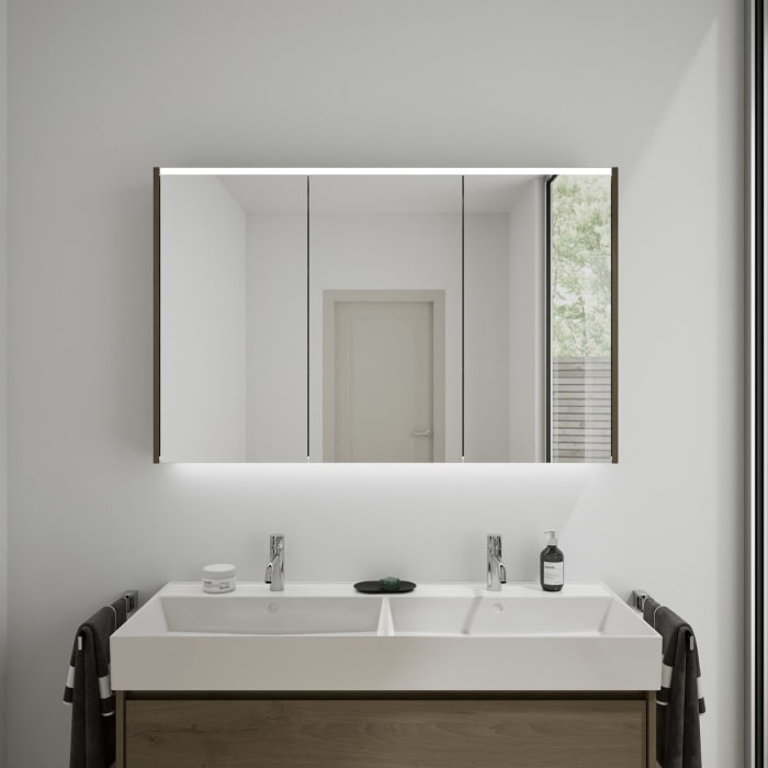 burgbad Devio Spiegelschrank 120 x 76,5 cm, Doppeltür rechts
