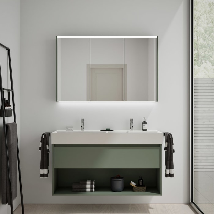 burgbad Devio Spiegelschrank 120 x 76,5 cm, Doppeltür rechts