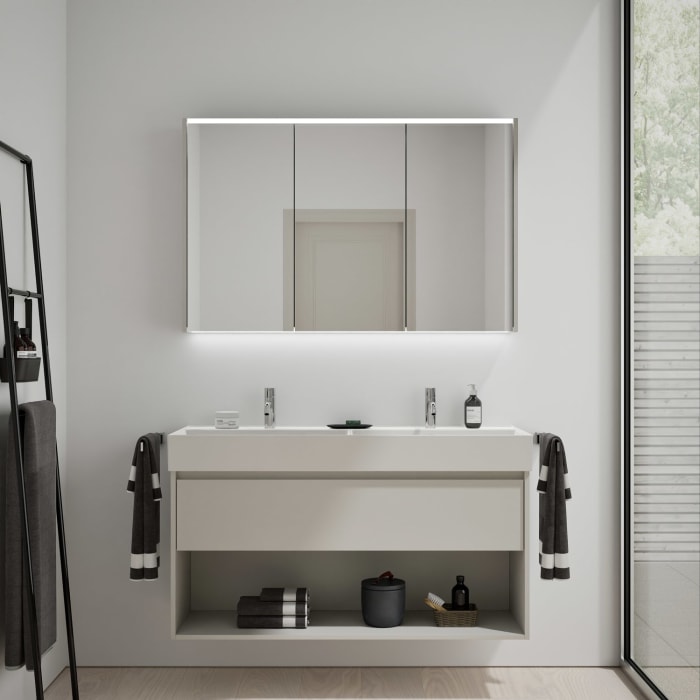 burgbad Devio Spiegelschrank 120 x 76,5 cm, Doppeltür rechts