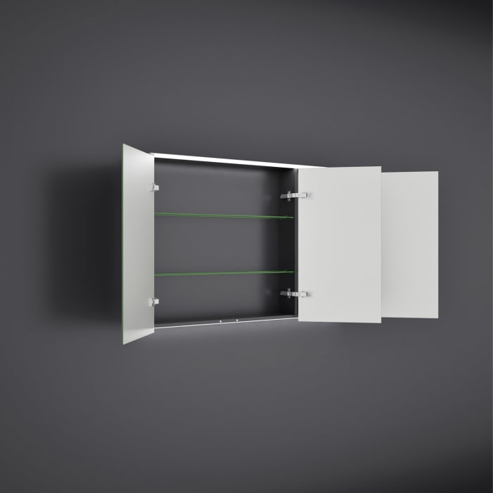 burgbad Devio Spiegelschrank 120 x 76,5 cm, Doppeltür links