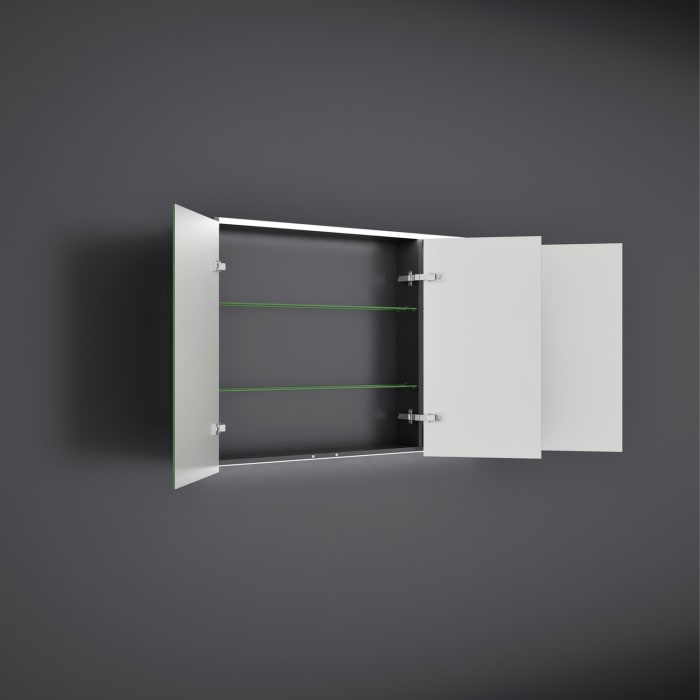 burgbad Devio Spiegelschrank 120 x 76,5 cm, Doppeltür links