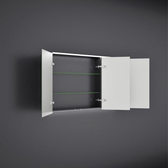 burgbad Devio Spiegelschrank 120 x 76,5 cm, Doppeltür links