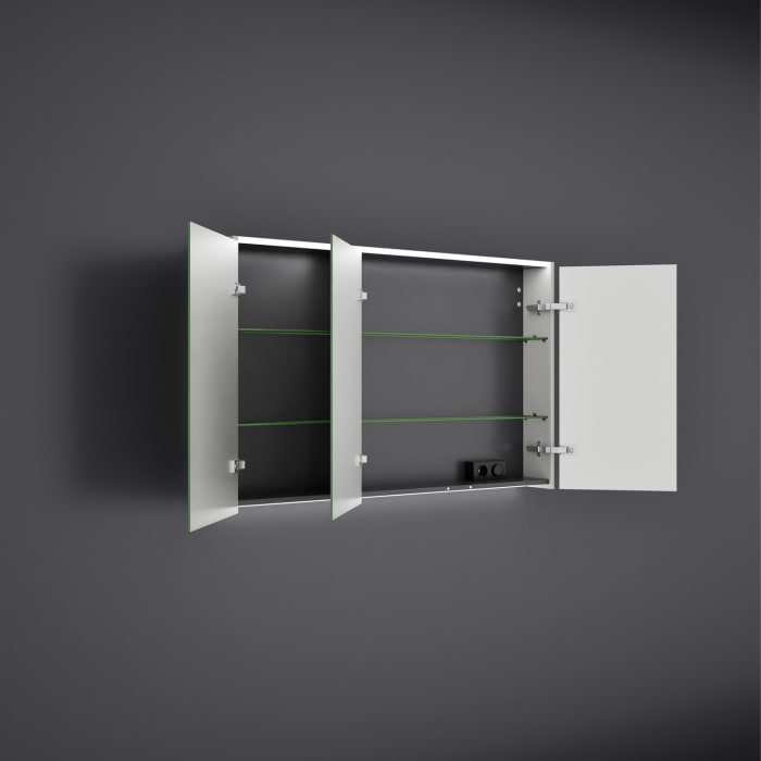 burgbad Devio Spiegelschrank 120 x 76,5 cm, Doppeltür rechts