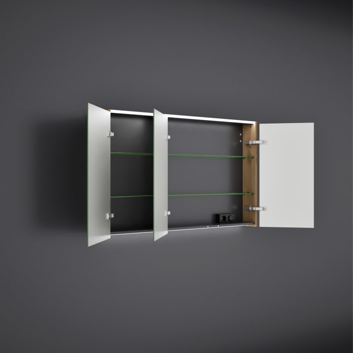 burgbad Devio Spiegelschrank 120 x 76,5 cm, Doppeltür rechts