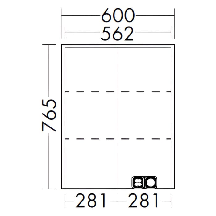 burgbad Devio Spiegelschrank 60 x 76,5 cm