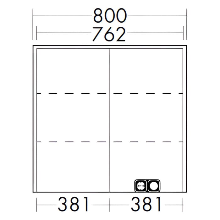 burgbad Devio Spiegelschrank 80 x 76,5 cm
