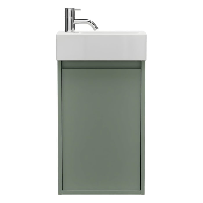 burgbad Devio Keramik-Waschtisch mit Unterschrank 37 cm, Türanschlag links