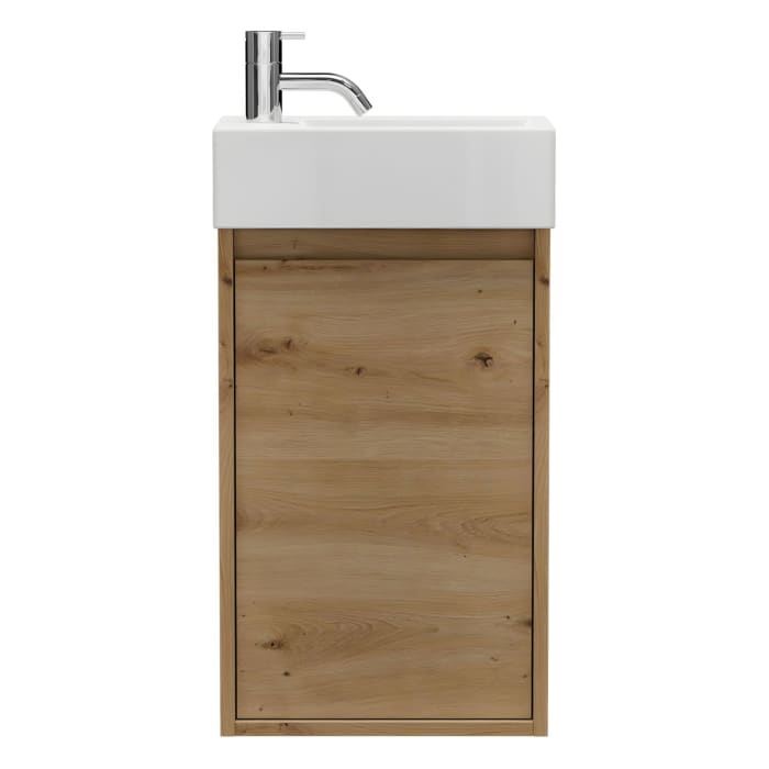burgbad Devio Keramik-Waschtisch mit Unterschrank 37 cm, Türanschlag links