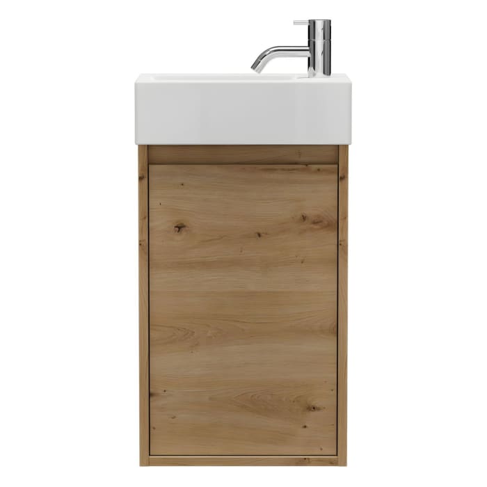 burgbad Devio Keramik-Waschtisch mit Unterschrank 37 cm, Türanschlag rechts
