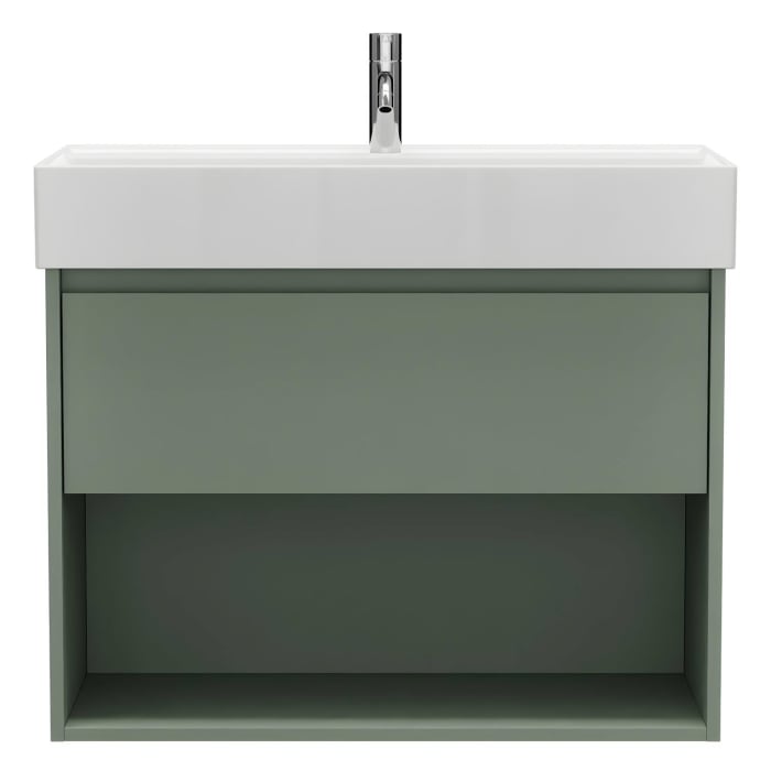 burgbad Devio Keramik-Waschtisch mit Unterschrank 80,5 cm, 1 Auszug