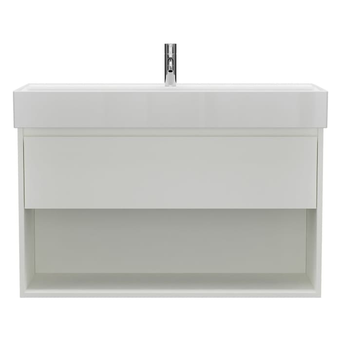 burgbad Devio Keramik-Waschtisch mit Unterschrank 100,5 cm, 1 Auszug