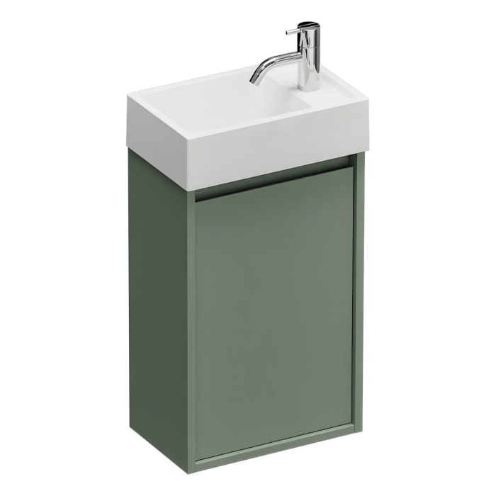 burgbad Devio Mineralguss-Waschtisch mit Unterschrank 37 cm, Türanschlag rechts