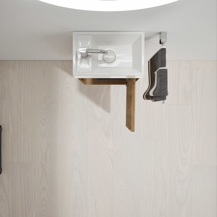 burgbad Devio Mineralguss-Waschtisch mit Unterschrank 37 cm, Türanschlag rechts