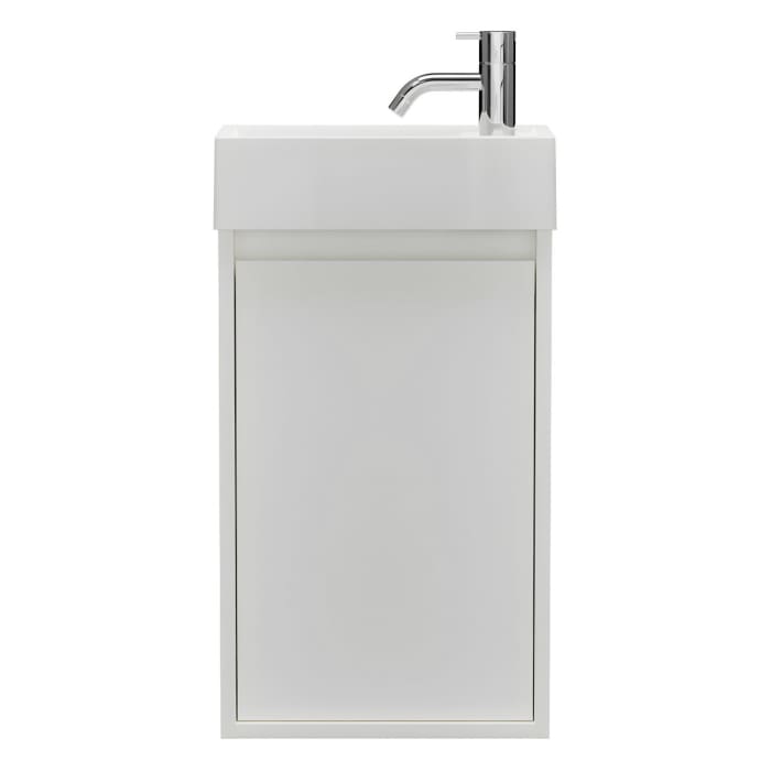 burgbad Devio Mineralguss-Waschtisch mit Unterschrank 37 cm, Türanschlag rechts