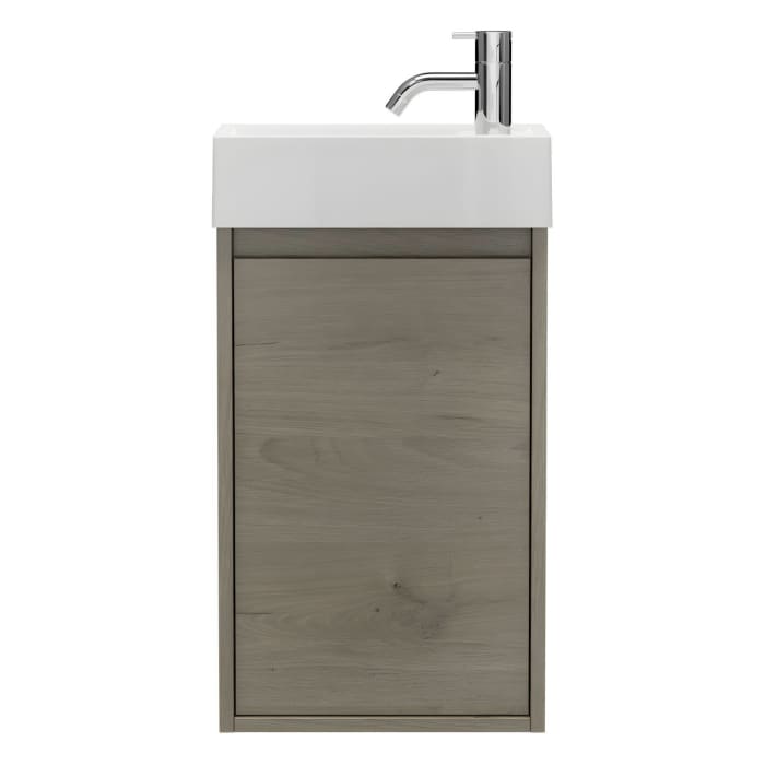 burgbad Devio Mineralguss-Waschtisch mit Unterschrank 37 cm, Türanschlag rechts