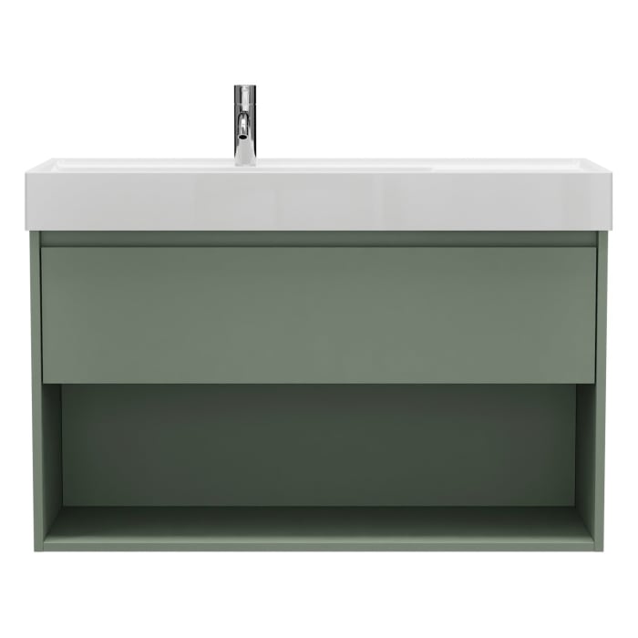burgbad Devio Mineralguss-Waschtisch mit Unterschrank 100,5 cm, 1 Auszug