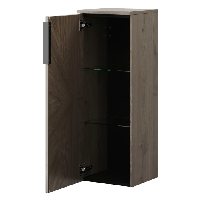 burgbad Eqio Halbhoher Schrank 35 x 32 x 96 cm Links, mit Griffleiste G0252