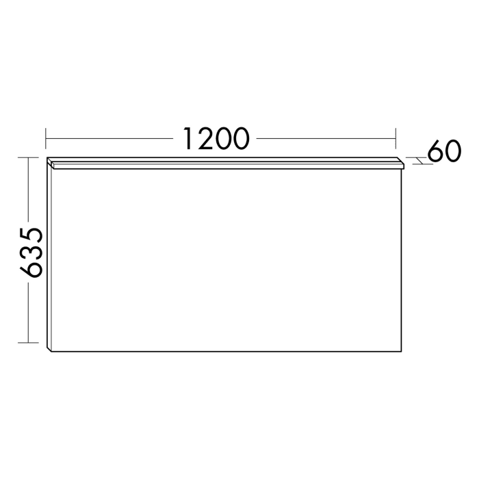 burgbad Eqio Leuchtspiegel mit LED Aufsatzleuchte 120 cm