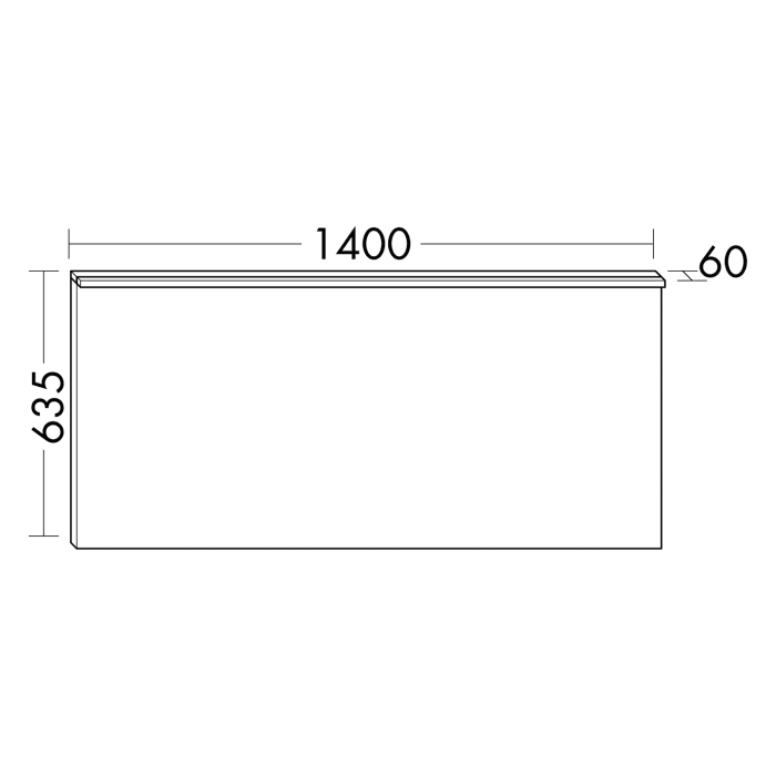 burgbad Eqio Leuchtspiegel mit LED Aufsatzleuchte 140 cm