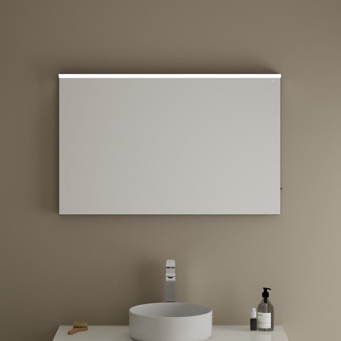 burgbad Eqio Leuchtspiegel mit LED Aufsatzleuchte 100 cm