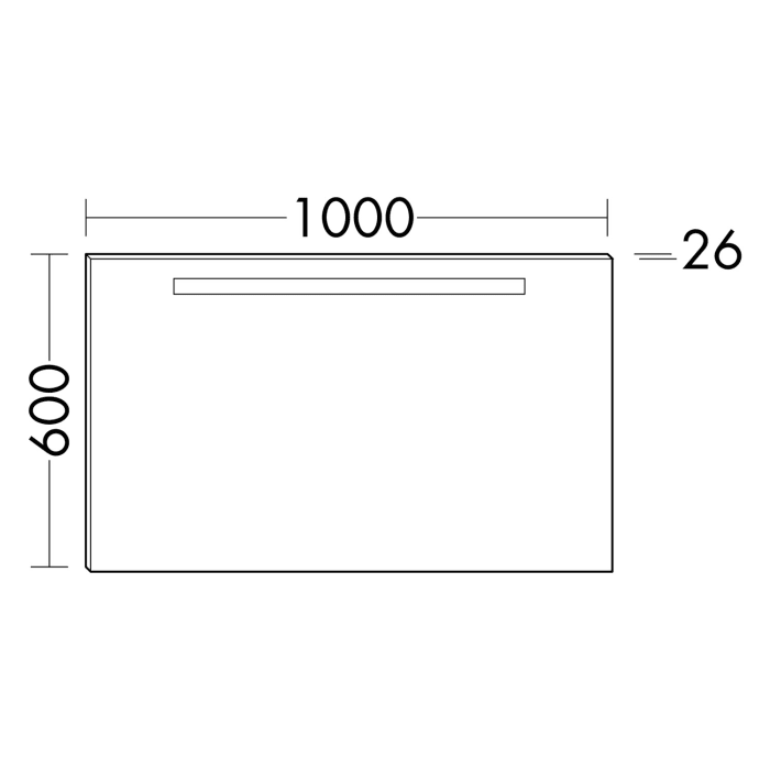 burgbad Eqio Badspiegel mit LED-Beleuchtung in Chromoptik und den Maßen 100 x 60 cm
