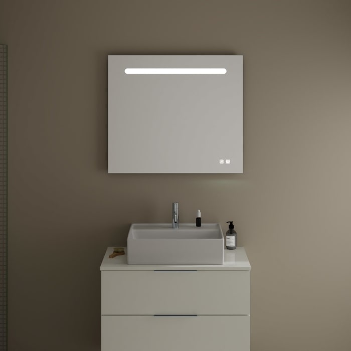 burgbad Eqio Leuchtspiegel mit LED-Beleuchtung horizontal 80 cm