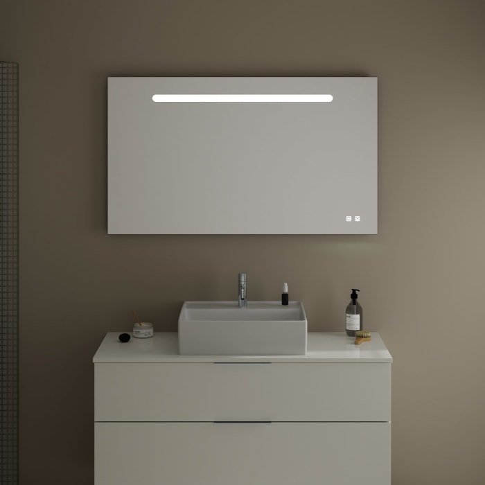 burgbad Eqio Leuchtspiegel mit LED-Beleuchtung horizontal 120 cm