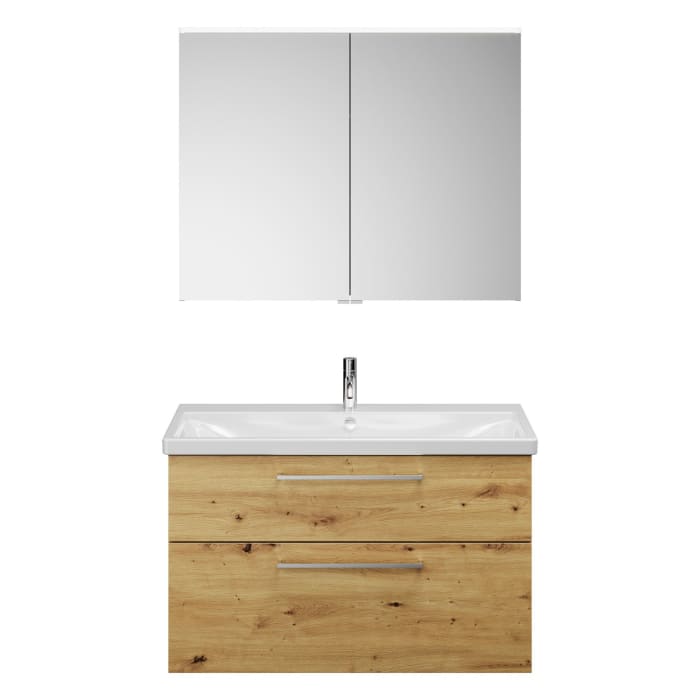 burgbad Eqio Möbelkombination inkl. Keramik-Waschtisch 103 cm, mit Stangengriff P95