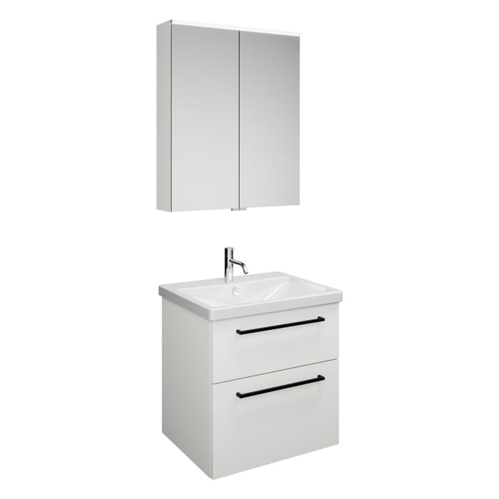 burgbad Eqio Möbelkombination inkl. Keramik-Waschtisch 65 cm, mit Stangengriff G0234