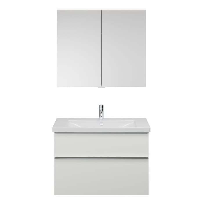 burgbad Eqio Möbelkombination inkl. Keramik-Waschtisch 93 cm, mit Griffleiste G0251