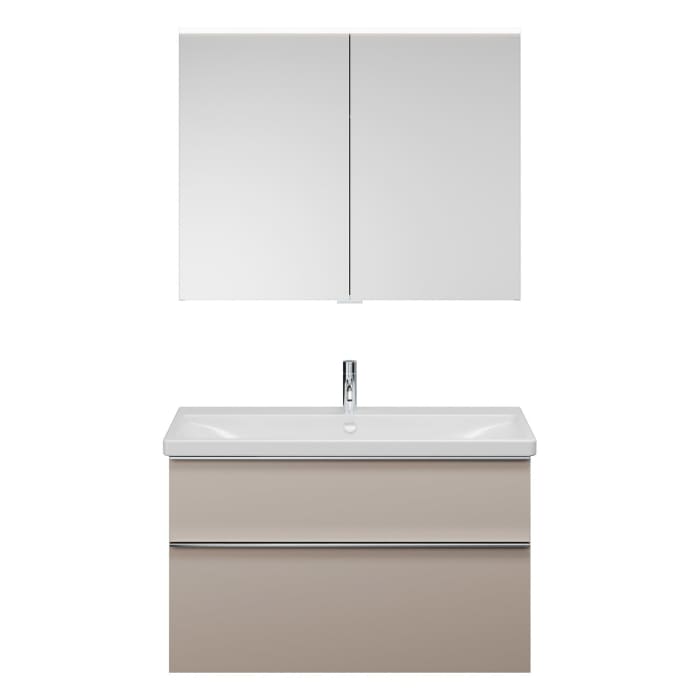 burgbad Eqio Möbelkombination inkl. Keramik-Waschtisch 103 cm, mit Griffleiste G0251