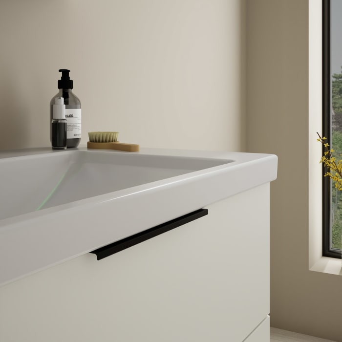 burgbad Eqio Möbelkombination inkl. Keramik-Waschtisch 83 cm, mit Griff G0200