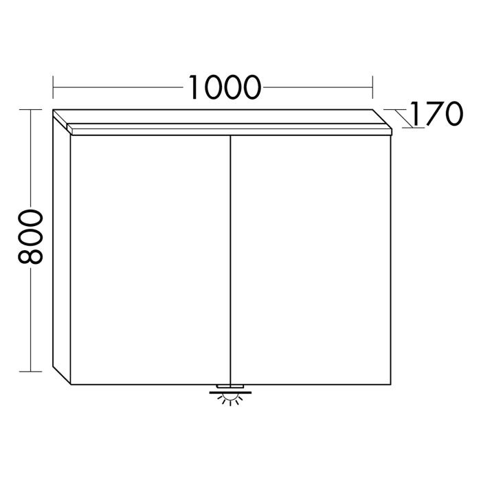 burgbad Eqio Spiegelschrank mit LED-Aufsatzleuchte und LED-Waschtischbeleuchtung 100 cm