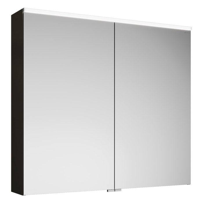 burgbad Eqio Spiegelschrank mit LED-Aufsatzleuchte und LED-Waschtischbeleuchtung 120 cm Links