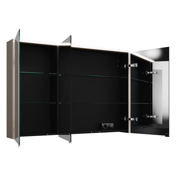 burgbad Eqio Spiegelschrank mit LED-Aufsatzleuchte 120 cm Rechts