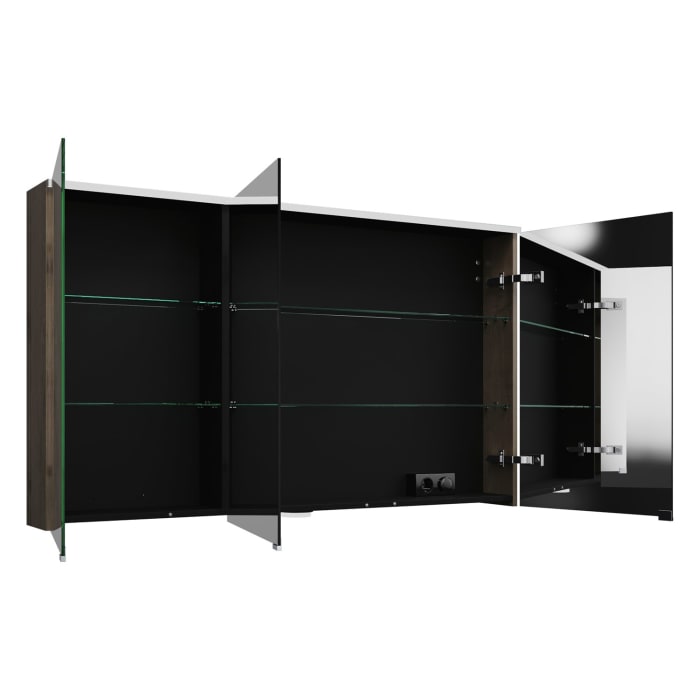 burgbad Eqio Spiegelschrank mit LED-Aufsatzleuchte und LED-Waschtischbeleuchtung 140 cm Rechts