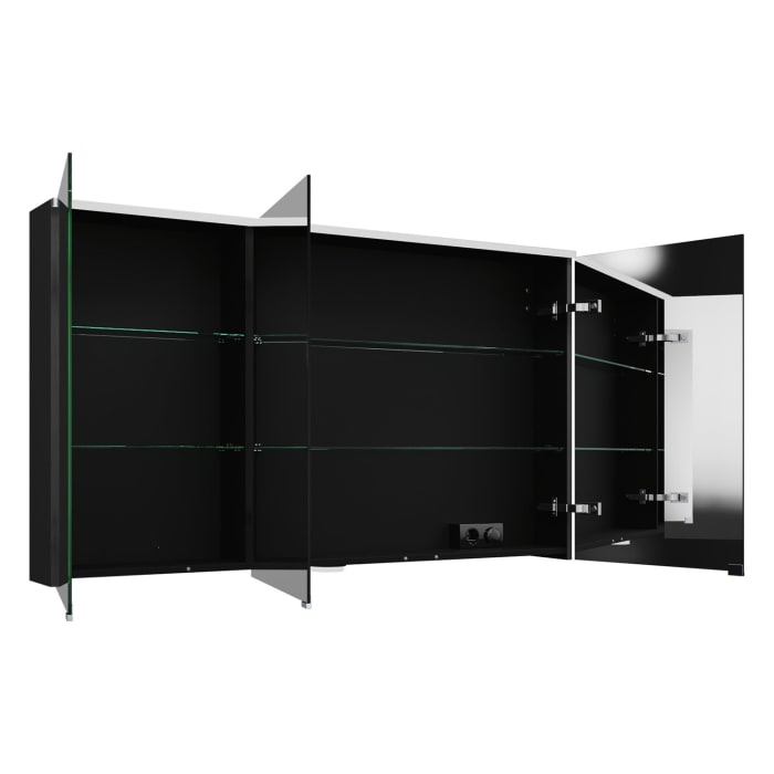 burgbad Eqio Spiegelschrank mit LED-Aufsatzleuchte und LED-Waschtischbeleuchtung 140 cm Rechts