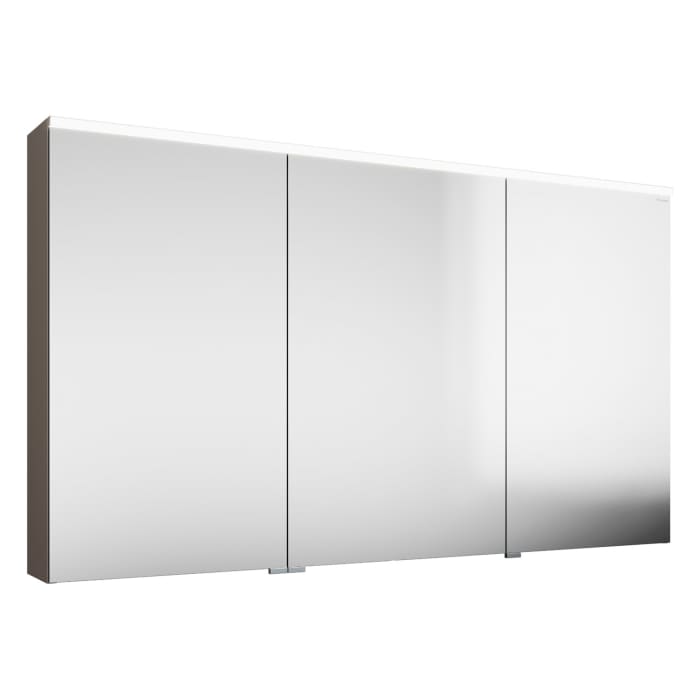 burgbad Eqio Spiegelschrank mit LED-Aufsatzleuchte und LED-Waschtischbeleuchtung 140 cm Links