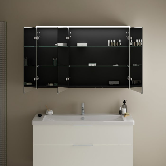 burgbad Eqio Spiegelschrank mit LED-Aufsatzleuchte 120 cm Rechts