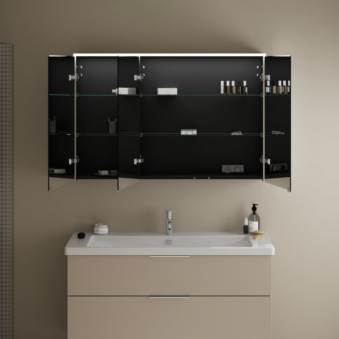 burgbad Eqio Spiegelschrank mit LED-Aufsatzleuchte 120 cm Rechts