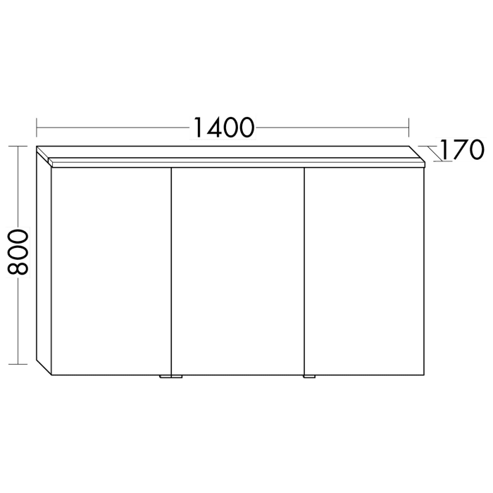 burgbad Eqio Spiegelschrank mit LED-Aufsatzleuchte 140 cm Links