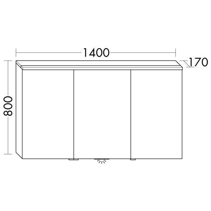 burgbad Eqio Spiegelschrank mit LED-Aufsatzleuchte und LED-Waschtischbeleuchtung 140 cm Links