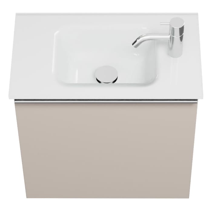 burgbad Eqio Waschtischkombination mit Glaswaschtisch 52 cm, mit Griffleiste G0251