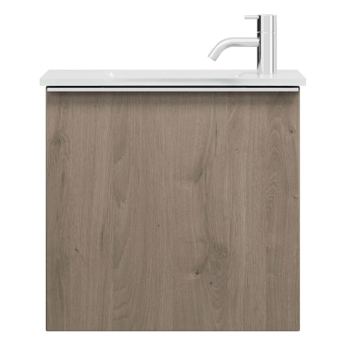 burgbad Eqio Waschtischkombination mit Glaswaschtisch 52 cm, mit Griffleiste G0251