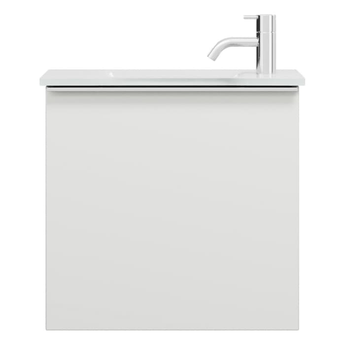 burgbad Eqio Waschtischkombination mit Glaswaschtisch 52 cm, mit Griffleiste G0251