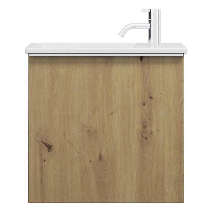 burgbad Eqio Waschtischkombination mit Keramik-Waschtisch Slim, 52 cm, mit Griffleiste G0251