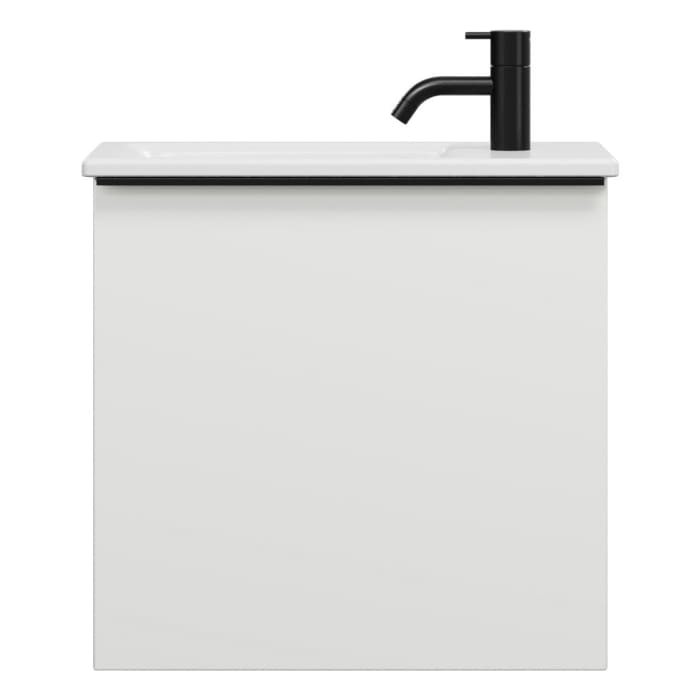 burgbad Eqio Waschtischkombination mit Keramik-Waschtisch Slim, 52 cm, mit Griffleiste G0252