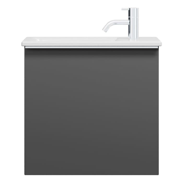 burgbad Eqio Waschtischkombination mit Keramik-Waschtisch Slim, 52 cm, mit Griffleiste G0251