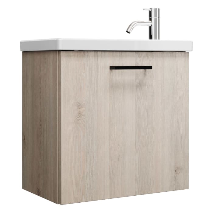 burgbad Eqio Waschtischkombination mit Keramik-Waschtisch, 53 cm, mit Stangengriff G0234